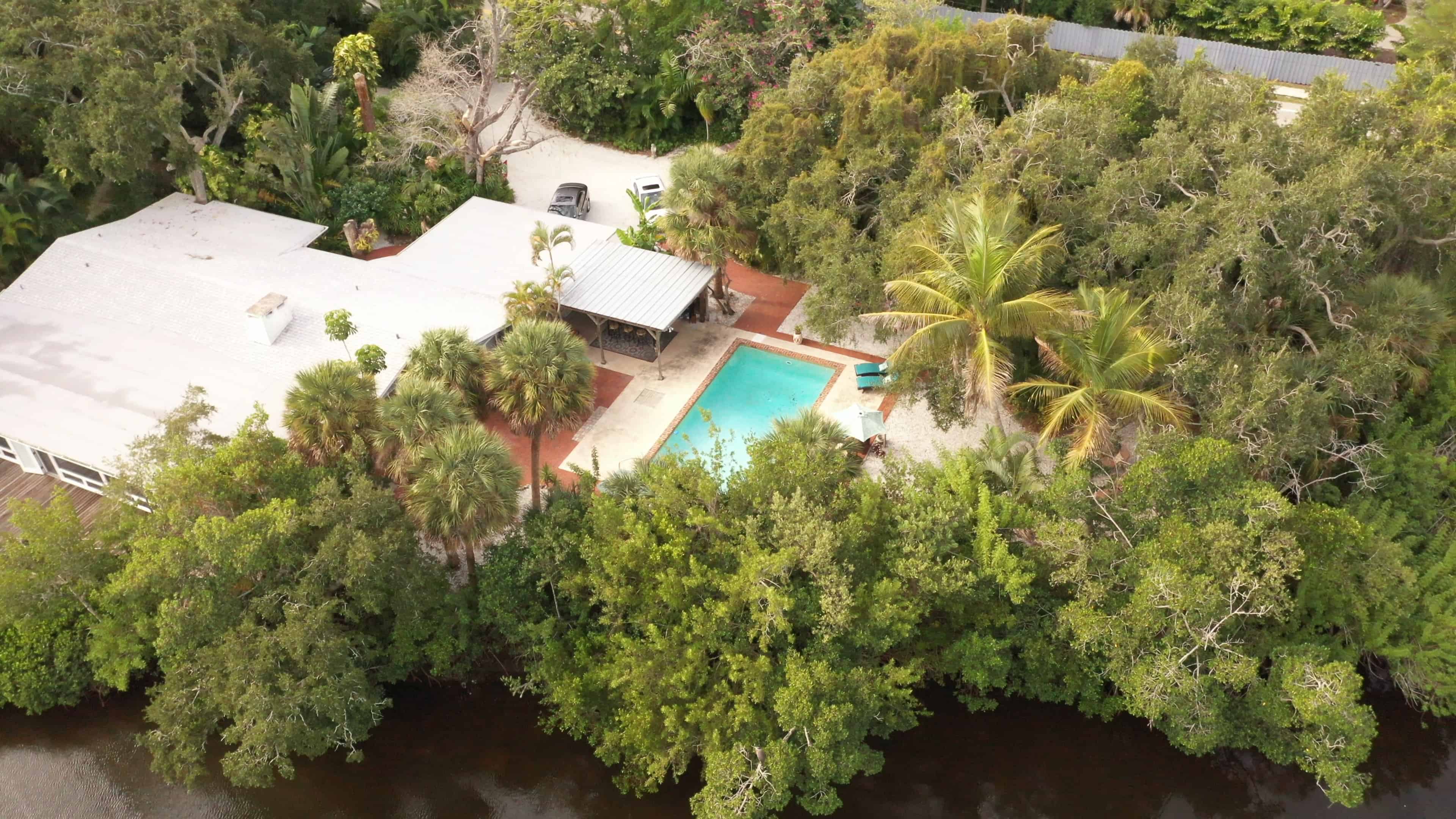 Aerial Drone Image of House